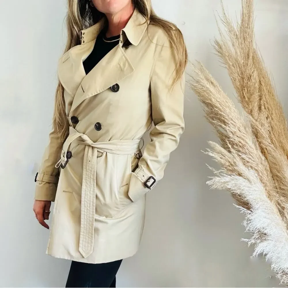 BURBERRY Heritage Khaki Tan Sandringham Trench Coat Rare Button Belt Coat M 46 - Picture 10 of 16
